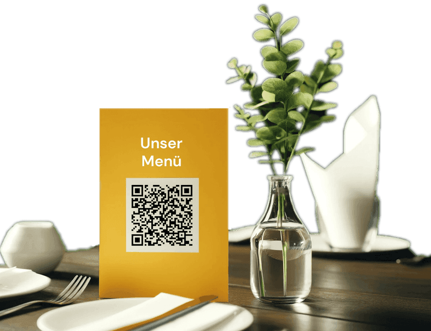 Das Menü bequem und digital am Tisch